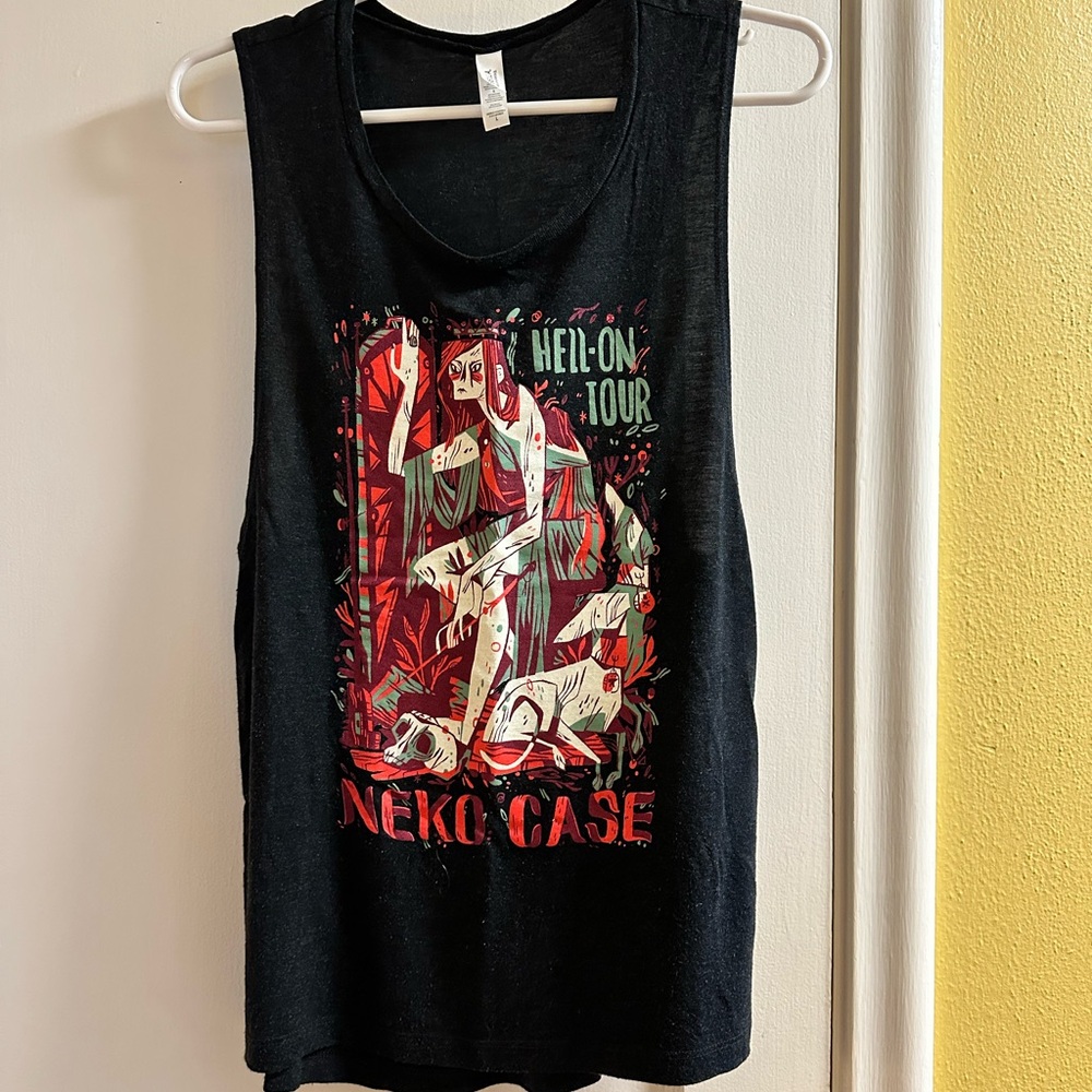 Neko Case Bella Canvas Charcoal Concert Tank, Size L (fits like M)
